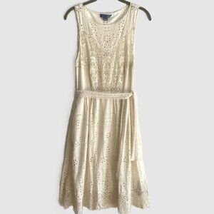 Anthropologie x Lil Windward Eyelet Lace Sleeveless Dress